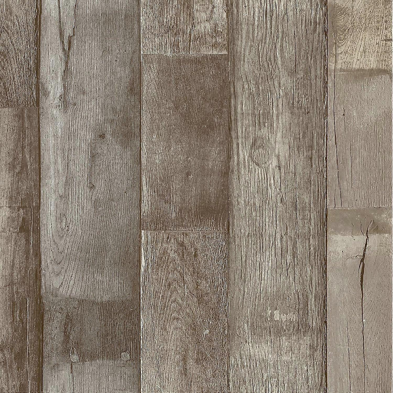 Grandeco Vertical Plank Wood Effect Textured Wallpaper