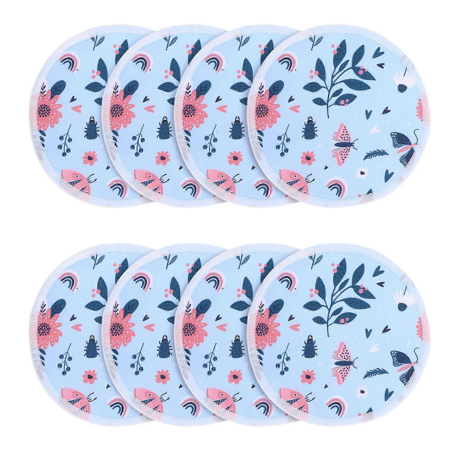8pcs Reusable Nursing Pads 3 Layer Washable Milk Proof Super Absorbent Breastfeeding Nipple Pad for