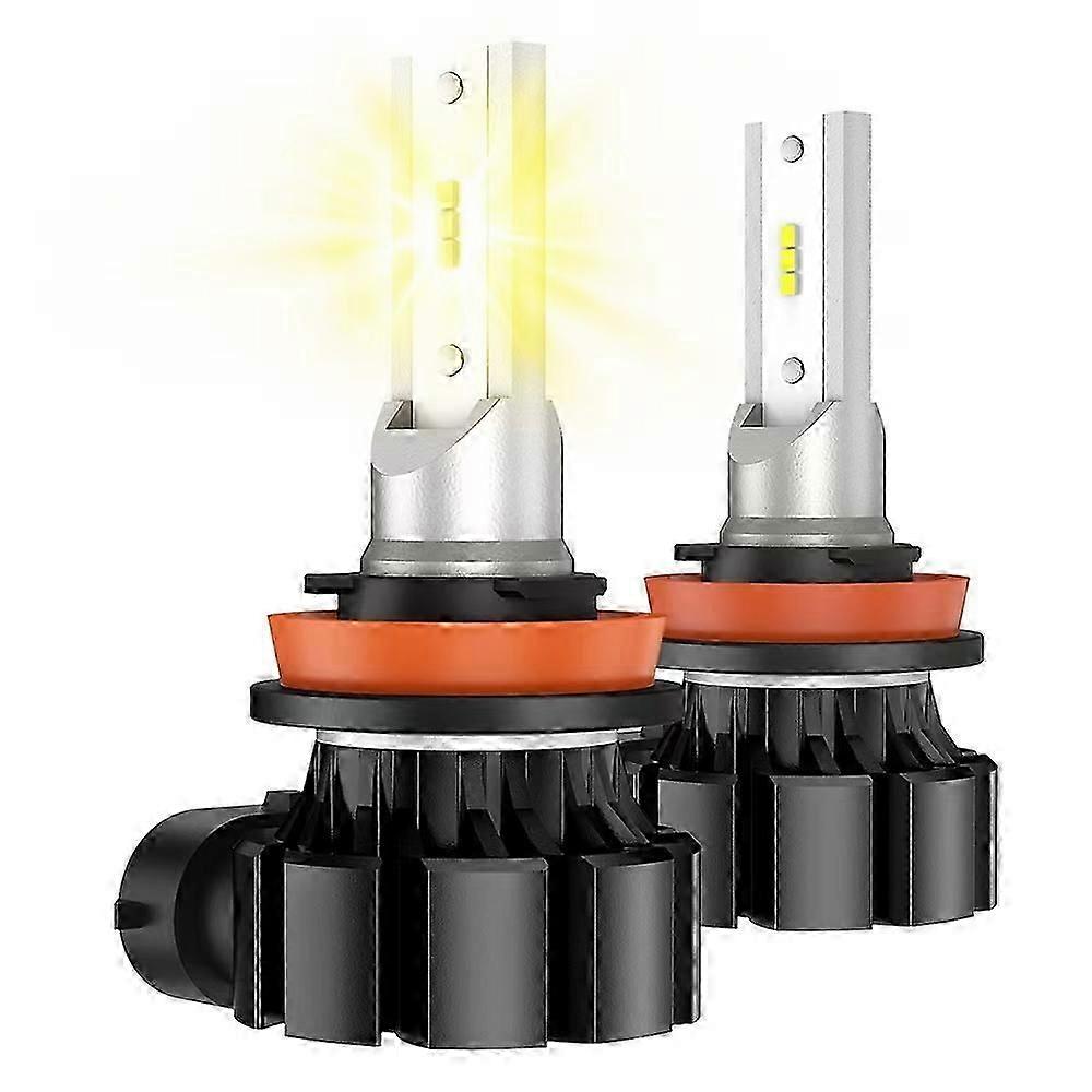 H11 LED Headlight Bulbs, 300% Brighter 6500K Cool White LED Low Beam/Fog Light Conversion Kit, IP67 Waterproof