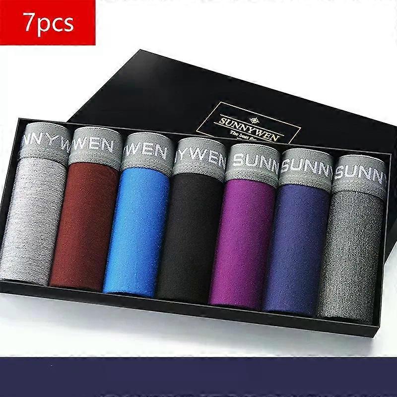 Nya 7Psc/Lot Mäns trosor Mode Herr Boxershorts Modal Boxershorts Vinter Man Andningsbara Underkläder Män Kalsonger