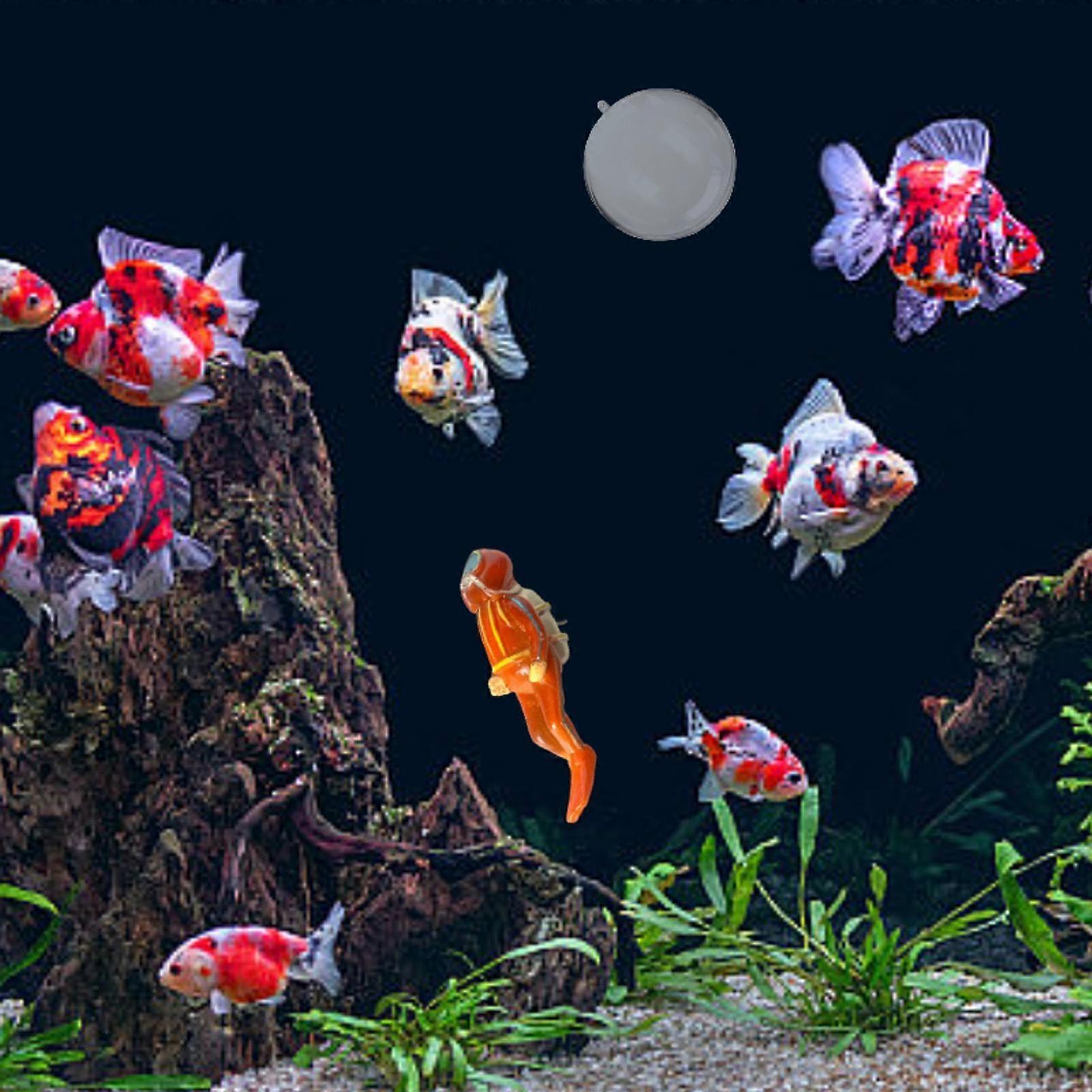 Diver Figurine for Fish Tank Decor with Water Balloon Aquarium
