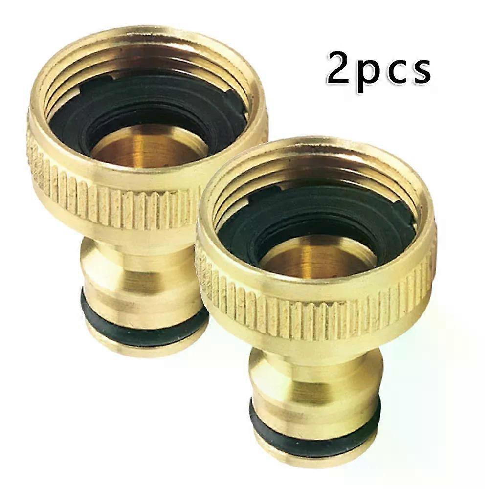 2Pcs 3/4 To 1/2 Thread Connector Faucet Hose Tap Water Adapter Quick Connector Water Pipe Fittings Home Replacement Accessory