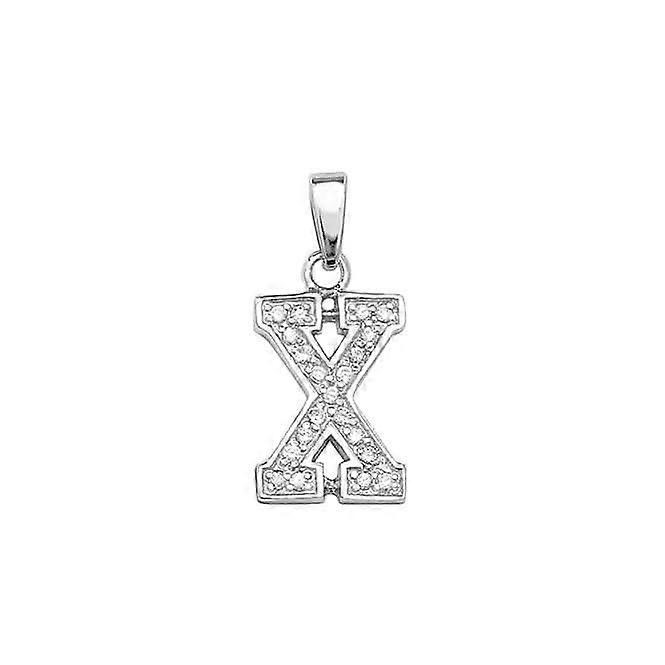 Acotis Silver Zirconia Initial Elegant Pendant G6124/X