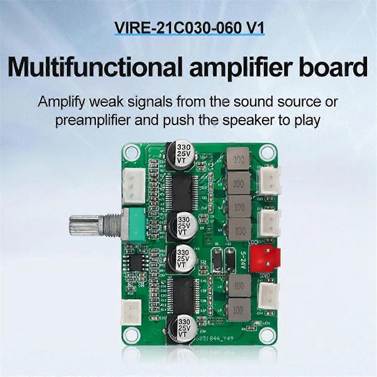 TPA3118 Digital Audio Amplifier Board 2.1 Channel Amplifier Module 2X30W&60W Audio Power Amp Board 12V-24V