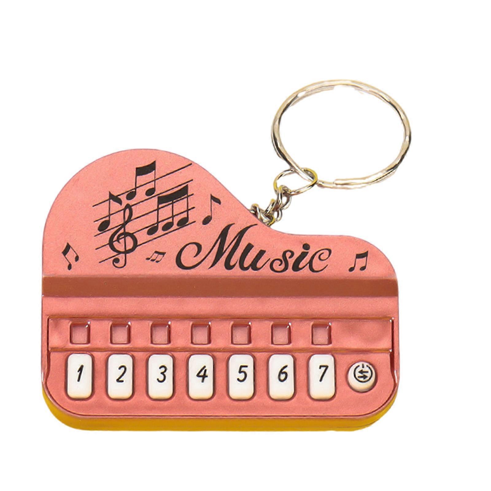 Unique Electric Keyboard Designs Keychain With Music and Light For Various Accessories Bag and Key Charm Accessories random