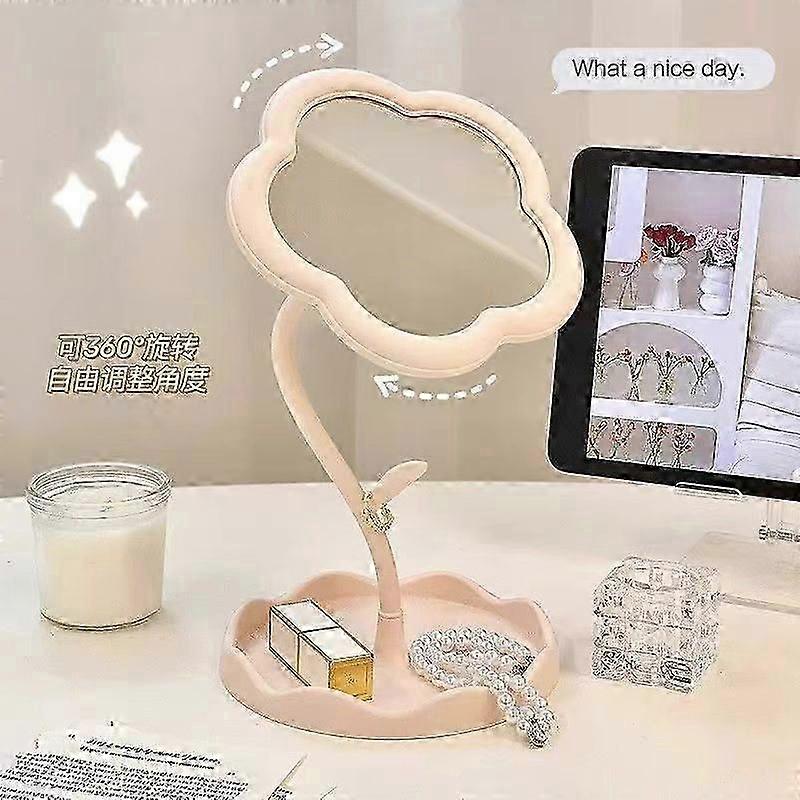 Sunflower makeup mirror, cute flower makeup mirror, home mirror dresser decoration, can be rotated 360 Angle adjustment