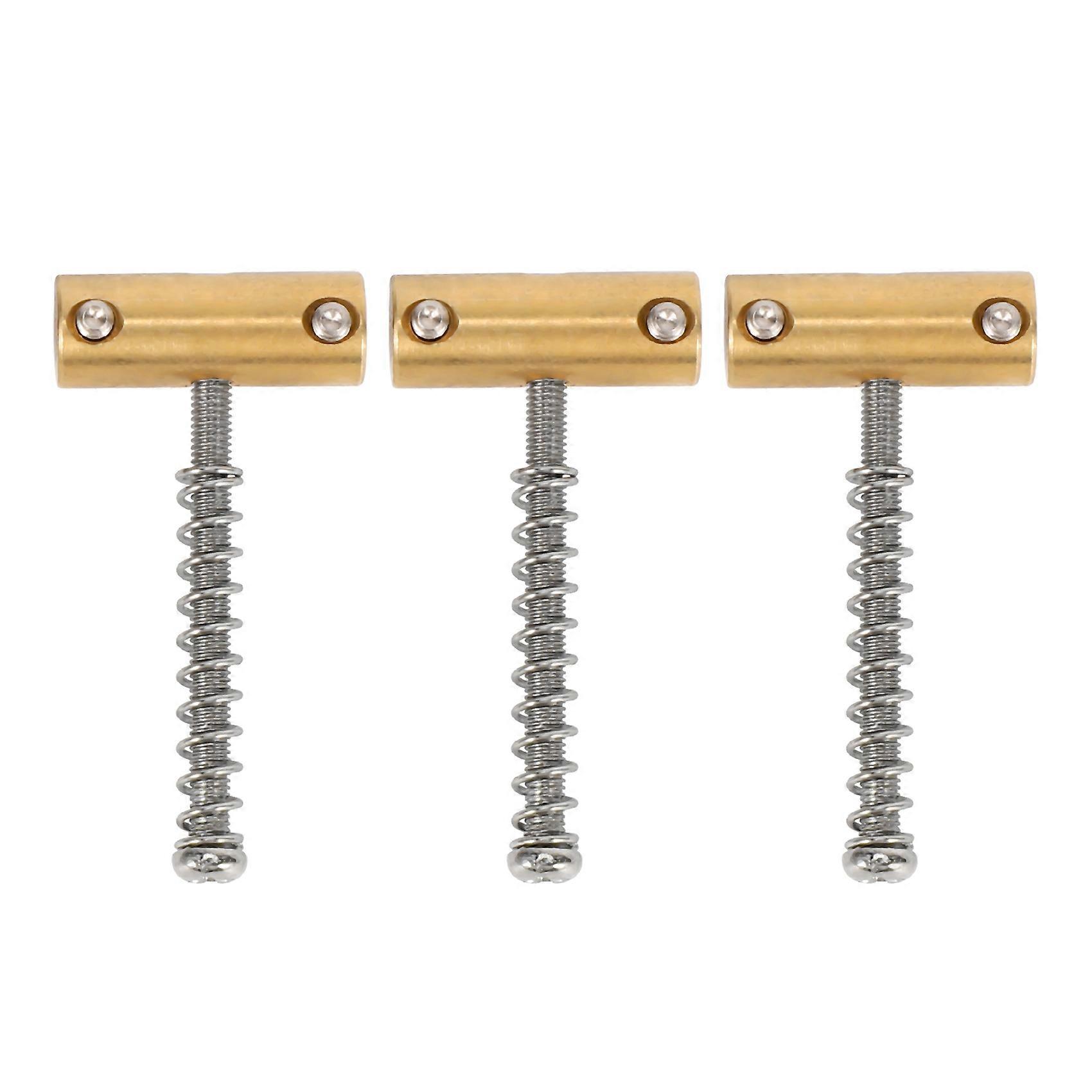 Guitar Compensated Bridge Brass Saddles Set for TL 6 Strings(3Pcs)
