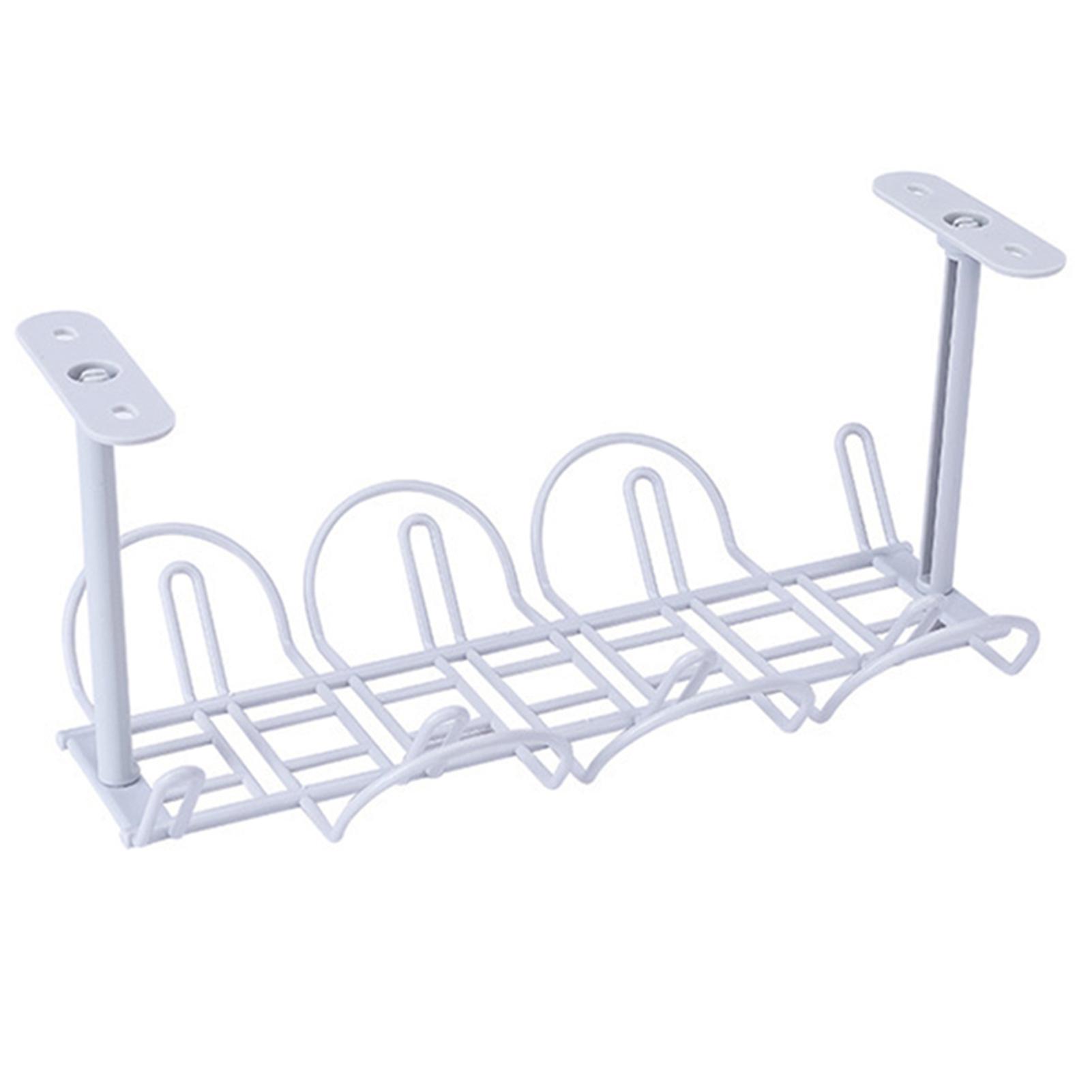 Under Desk Cable Management Tray Sturdy Table Bottom Wire Management Rack