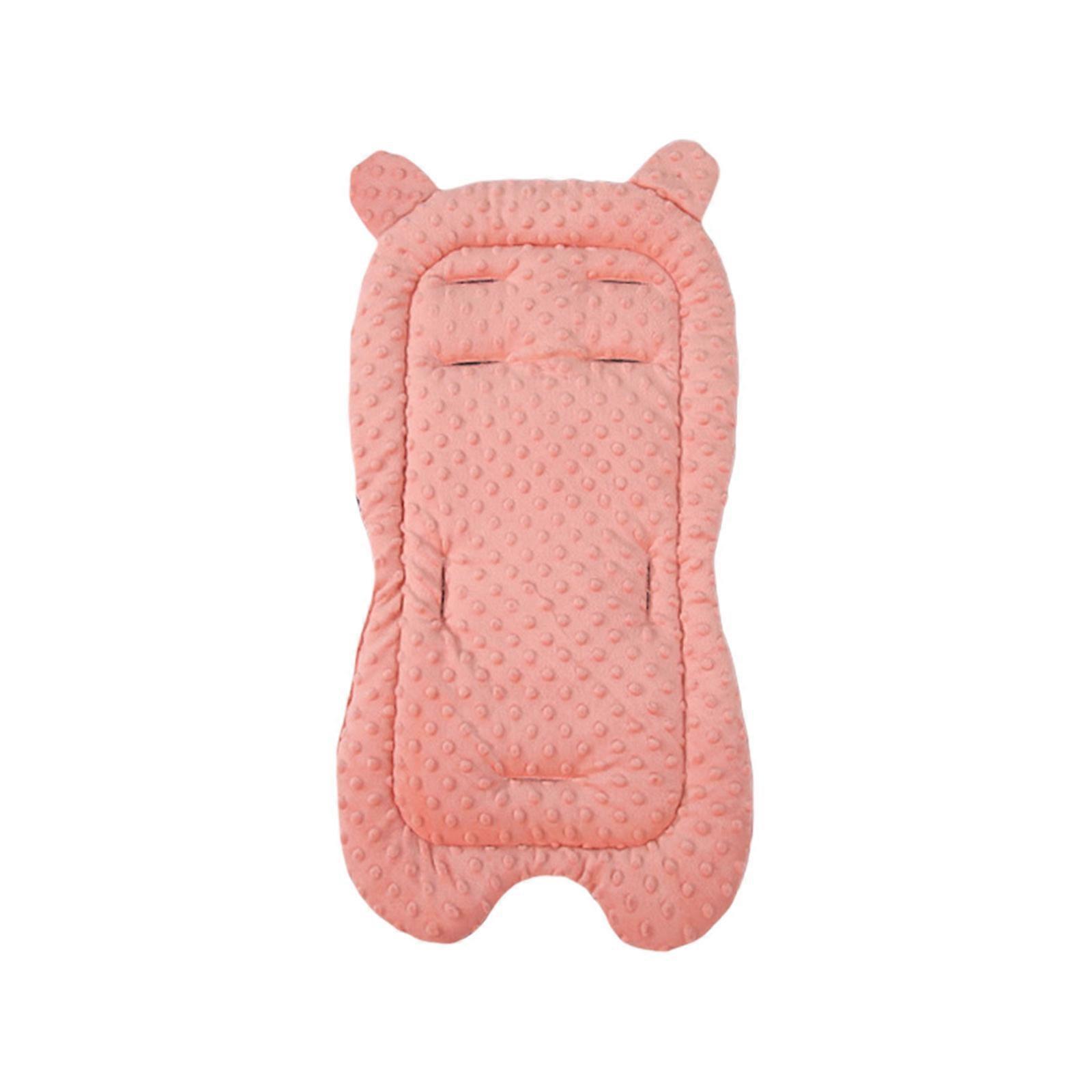 Coussins de siège auto pour bébé, coussin d'appui-tête souple pour nouveau-nés, coussins de soutien de la tête et du cou, coussin à motifs à pois pour poussettes et landaus, rose