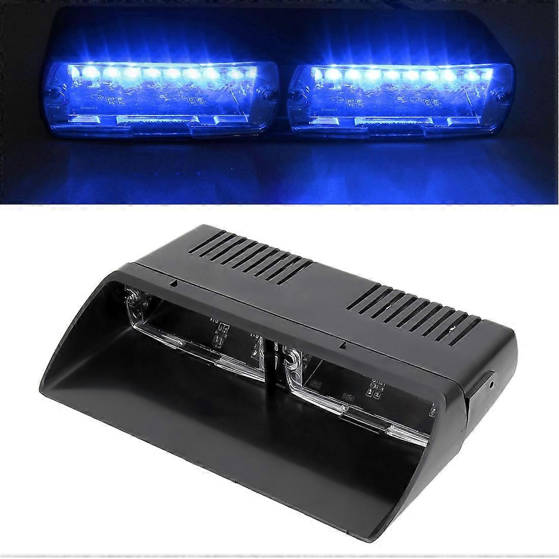 DC 12V 4.2W 16LEDs Crystal Lamp Beads Car Windshield Warning Lamp 18 Flash Patterns