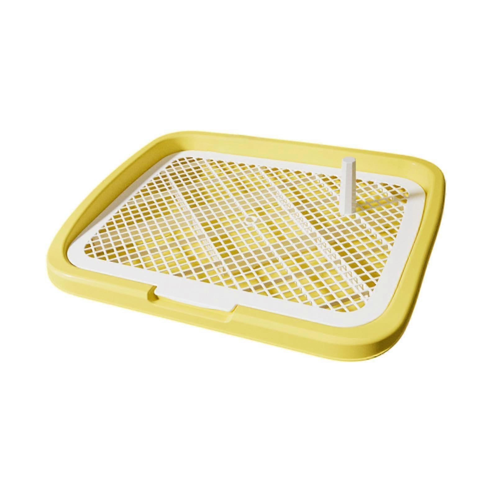 Training Tray Puppy Pee Pad Holder Portable Dog Potty for Small & Medium Dogs, Easy to Clean Yellow Corner Design