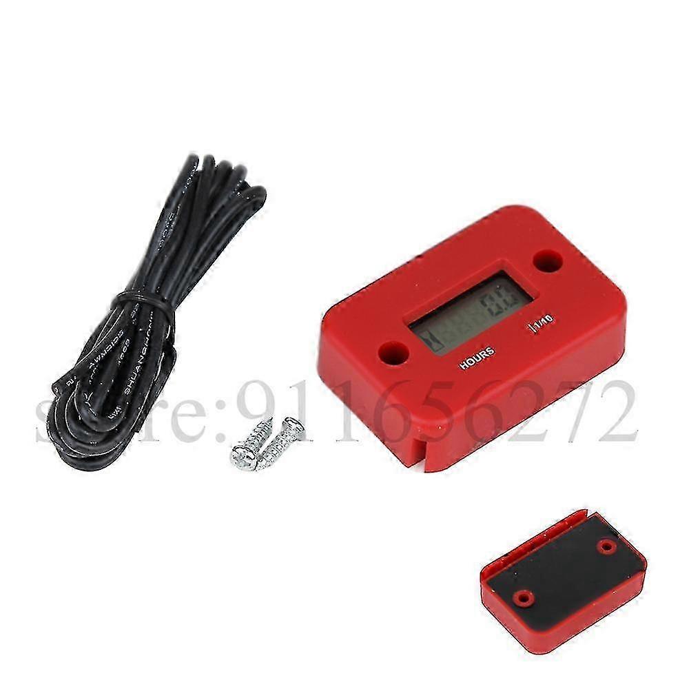 Waterproof Digital Hour Meter DisplayLCD Portable Engine Hour Meter for Motorcycle/Boat Engines Counter Hour Meter~28220