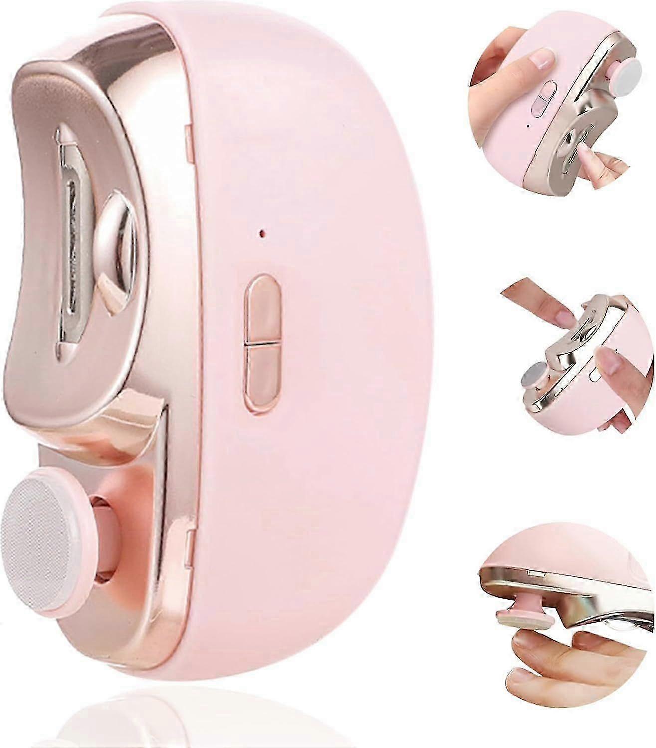 Electric Nail Clippers, 2 In 1 Electric Nail Clipper And Nail Cutter With Led