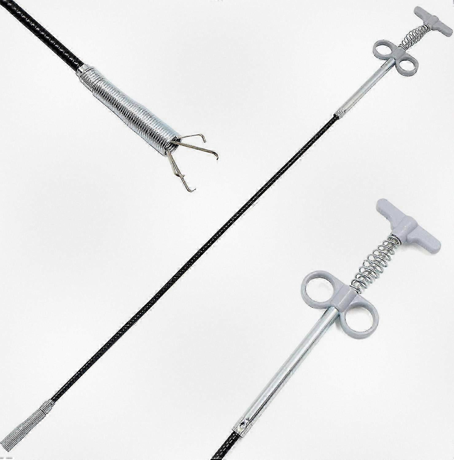 Multi-Functional Spring-Loaded 4-Claw Gripping Tool for Sink & Bathroom Pipe Cleaning - 90cm