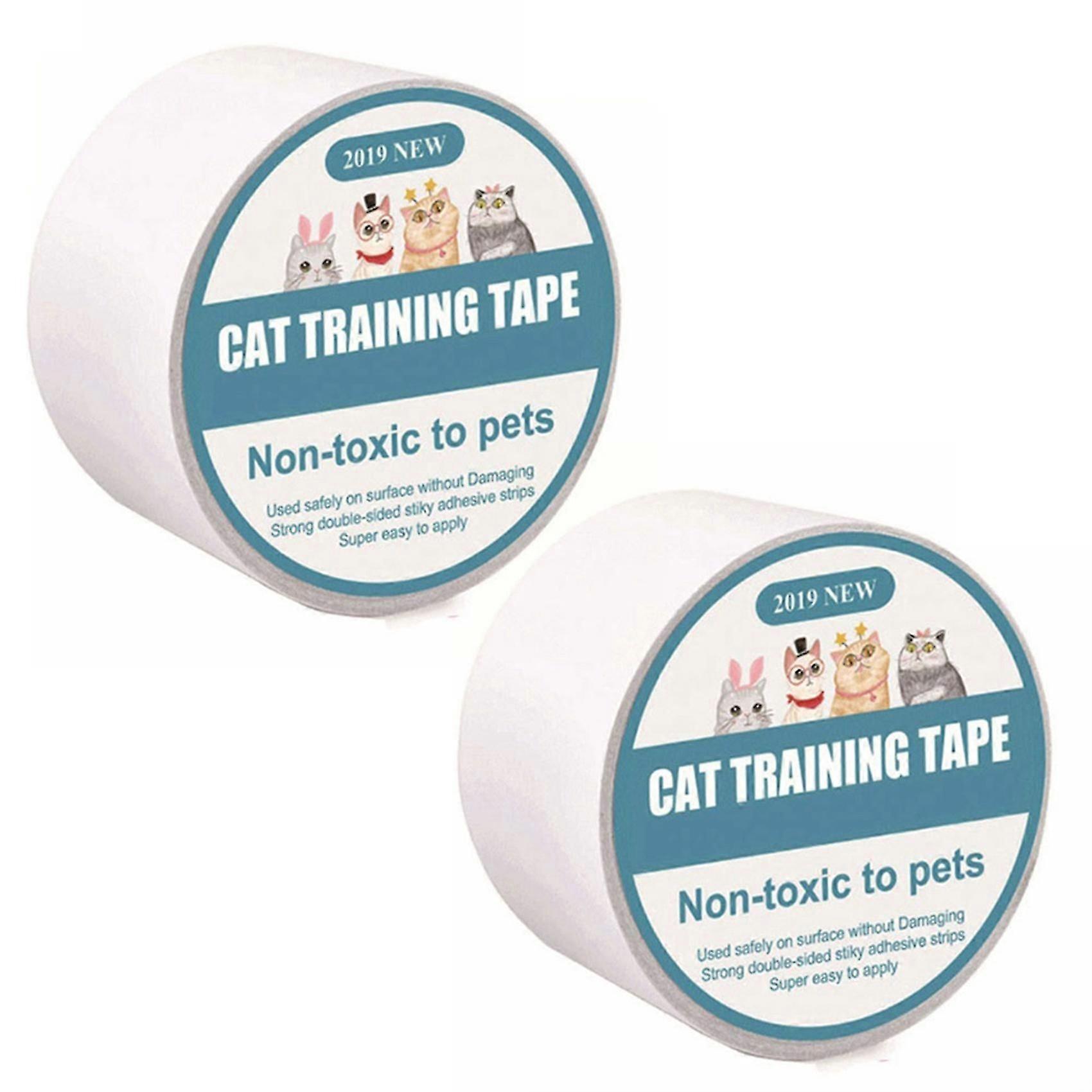 2pcs 5Mx6.35cm Furniture Guard Cat Scratch Protector Anti-Scratch Tape Roll Cat Scratch Prevention