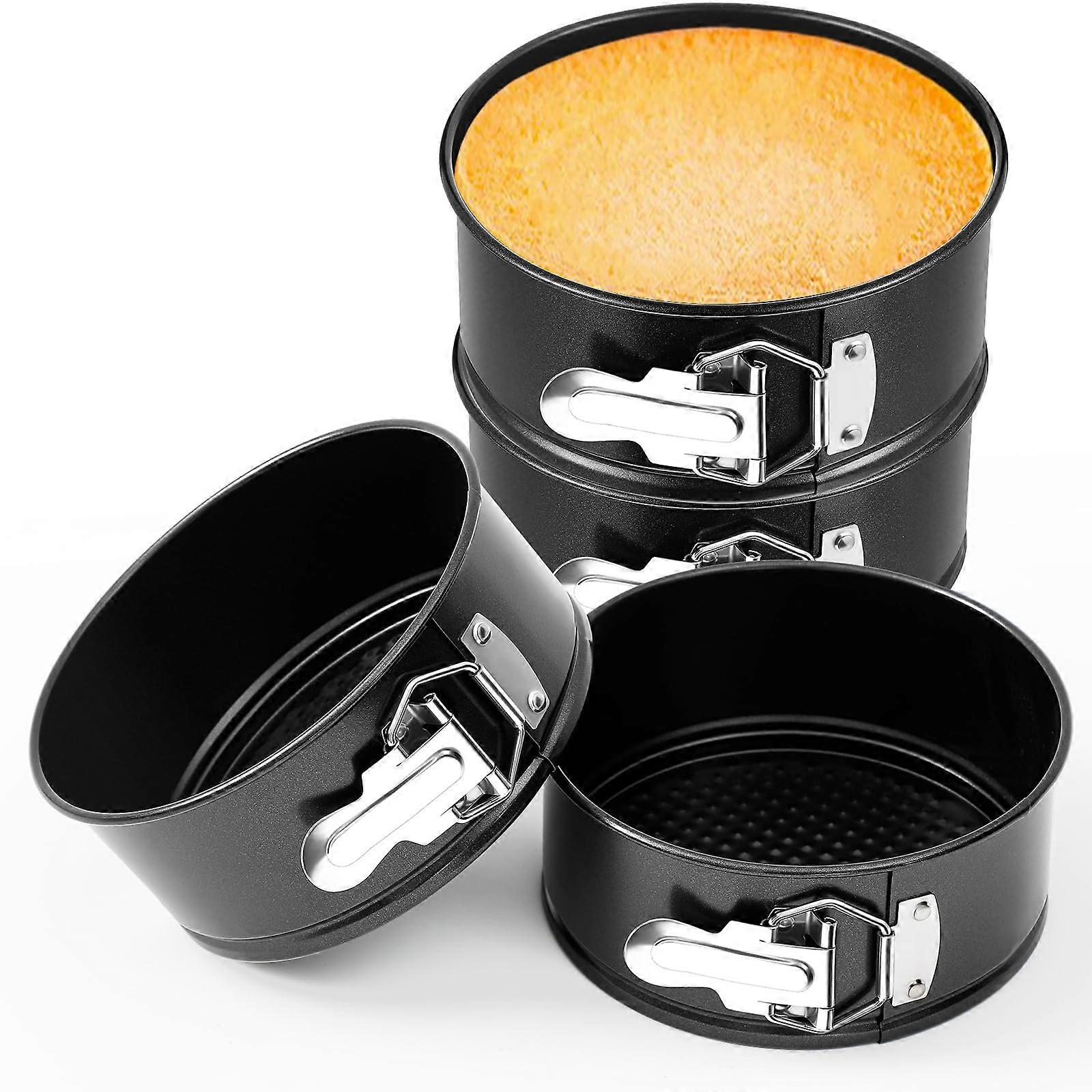 4 Pcs Non Stick Springform Pan for Baking Kitchens