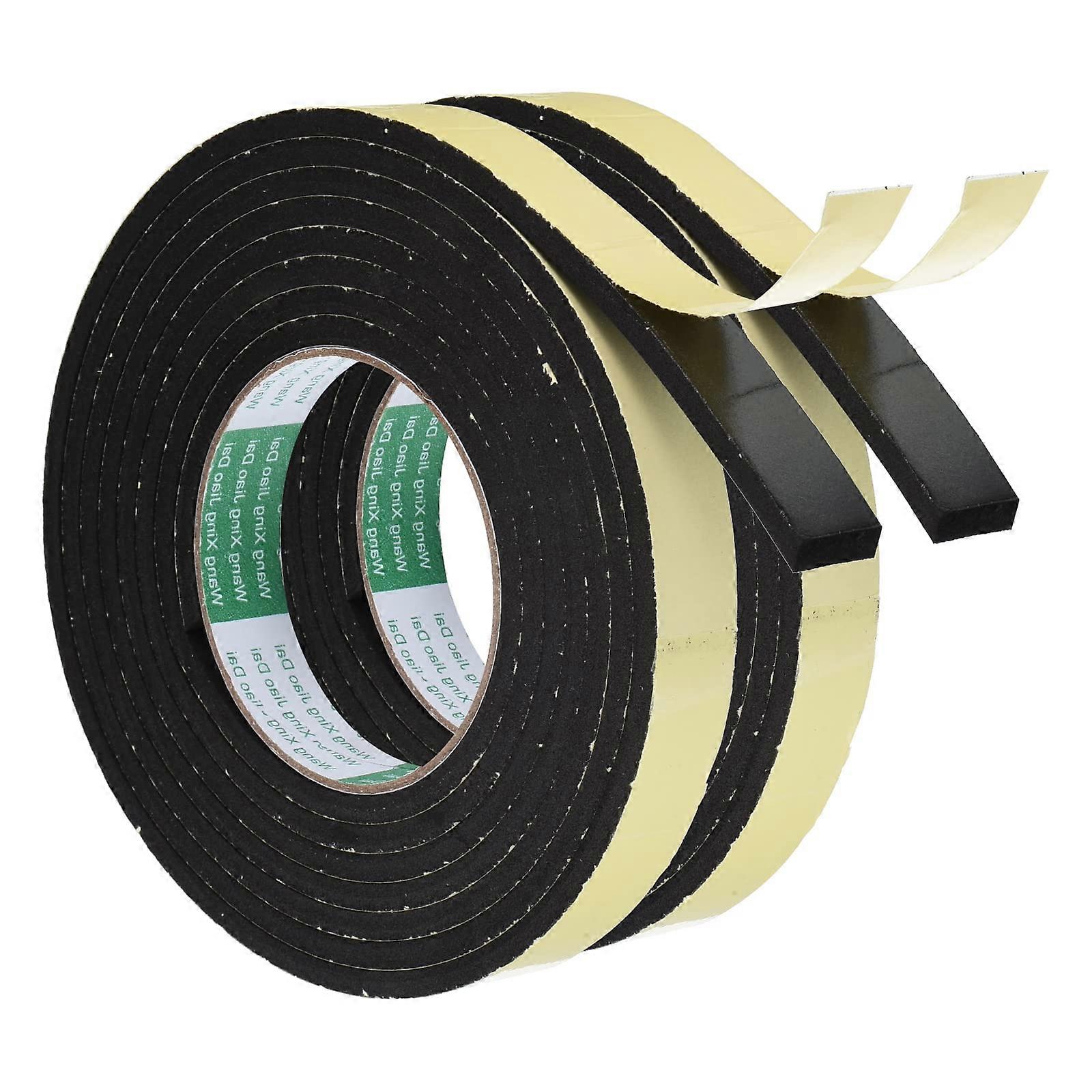 3 Rolls EVA Foam Seal Tape Self Adhesive for Door Window Insulation 9.84ft/3.0m 20mm Wide 5mm Thick