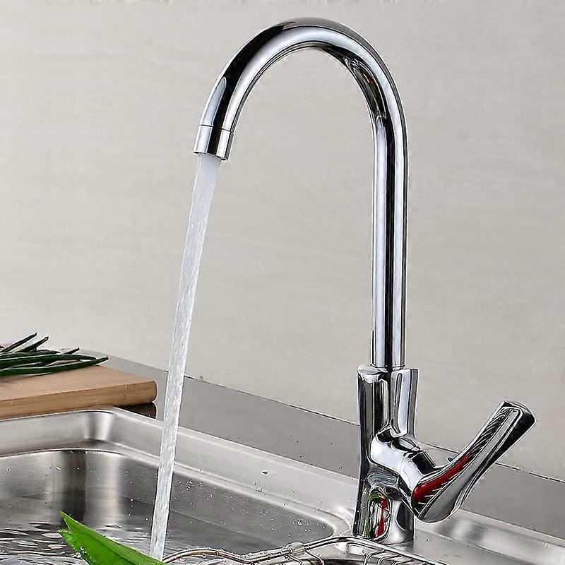 Kitchen Sink Faucet for Bar Farmhouse Commercial Use, Brushed Nickel Mixer Tap with 360 Degree Rotation and High Arc Design