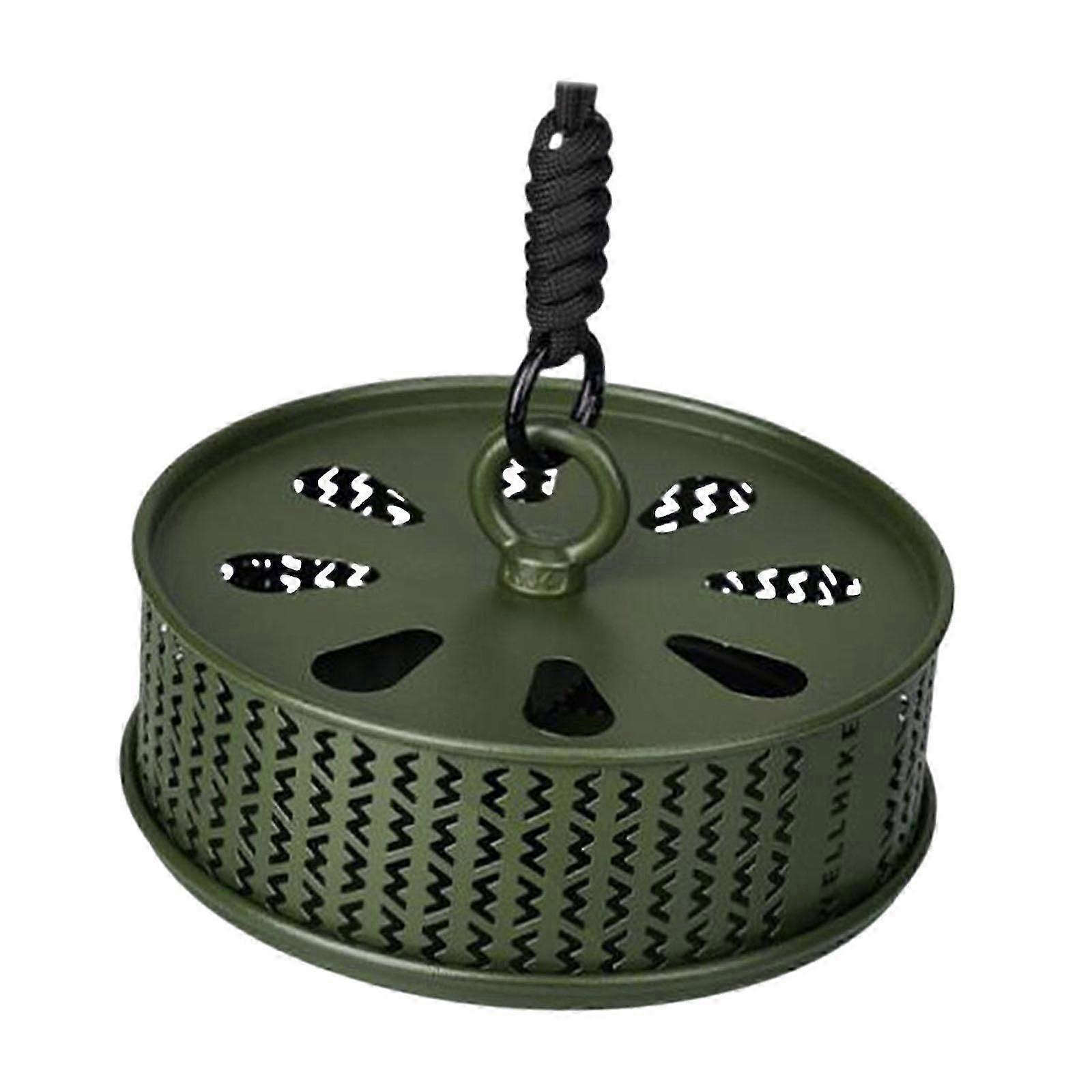 Coil Holder with Lanyard Container Coil Storage Box for Camping Patio Travel Black