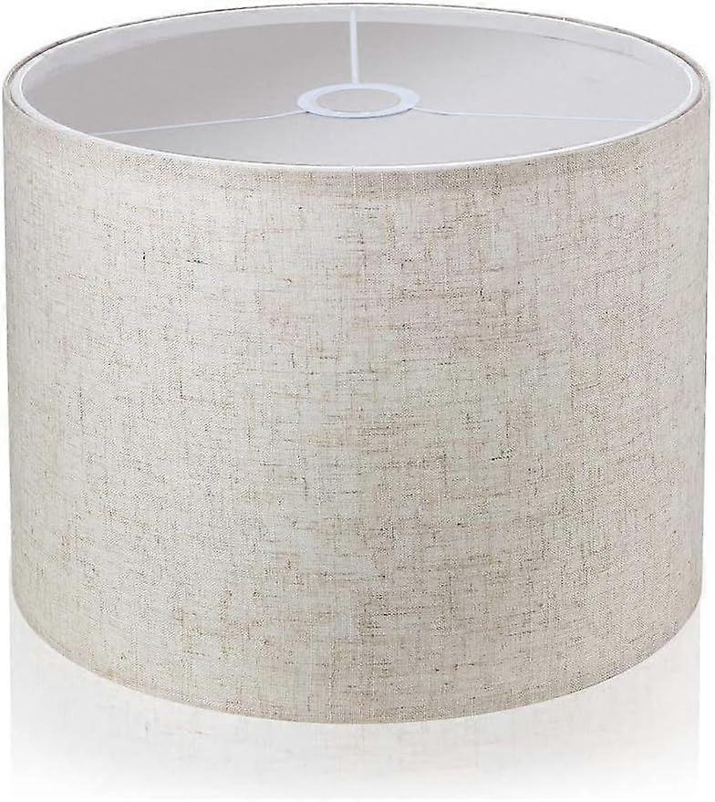 Off-white linen cover - 22x17cm-Round lampshade