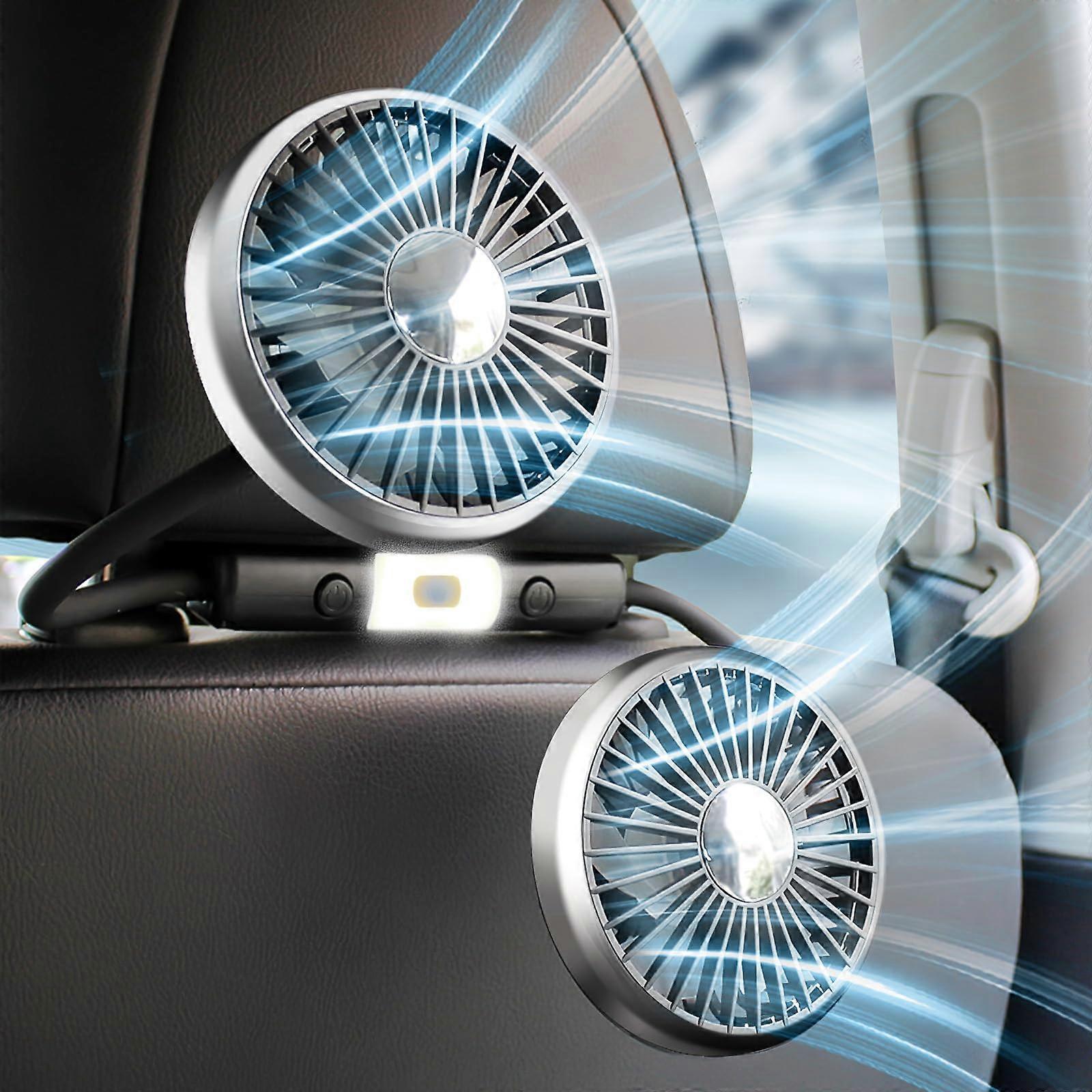 360 Hose Cooling Fan for Car Backseat Kids Baby Rear Facing, USB Car Fan