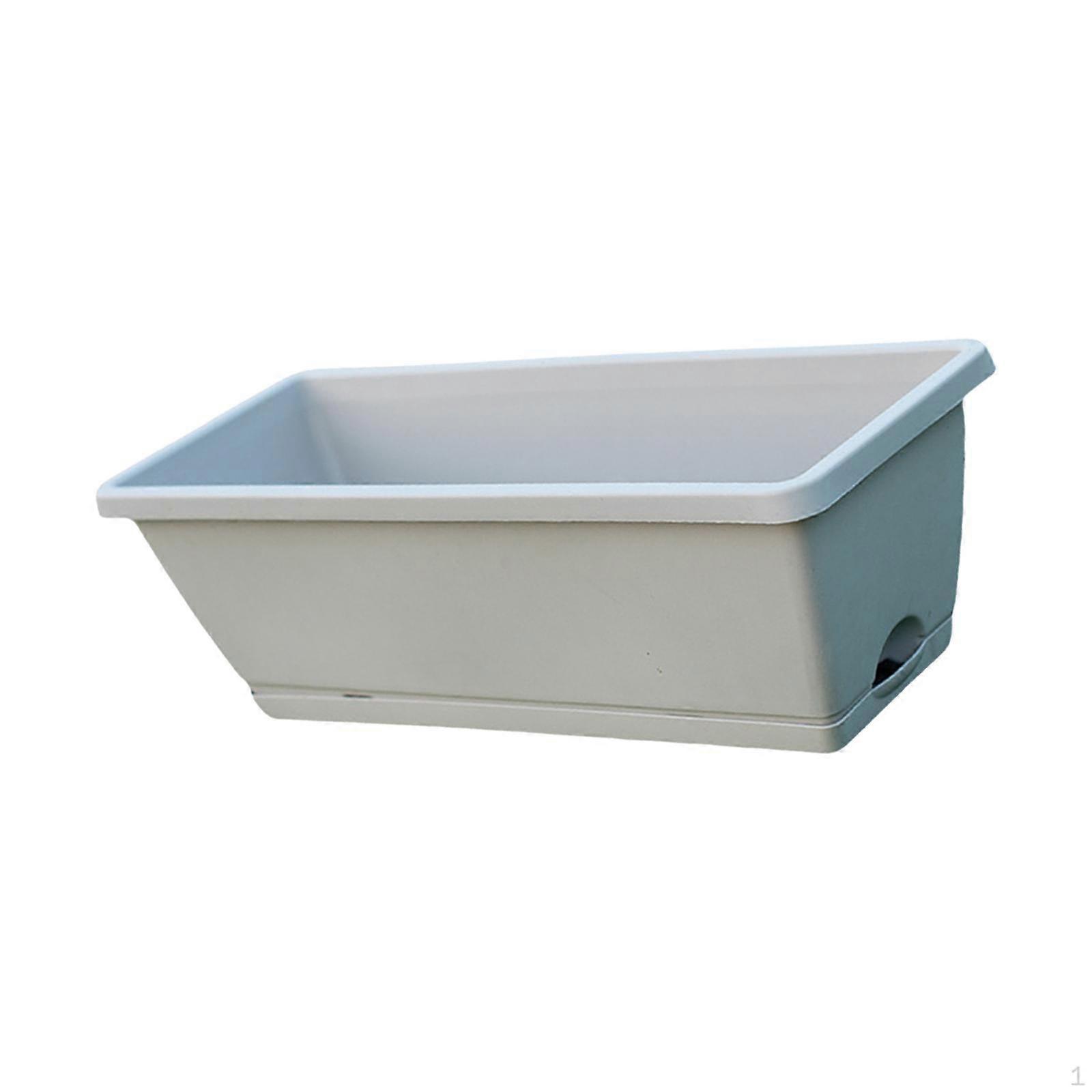 Flower Window Box Container Garden Plant Pot Vegetable Planters with Tray for Patio
