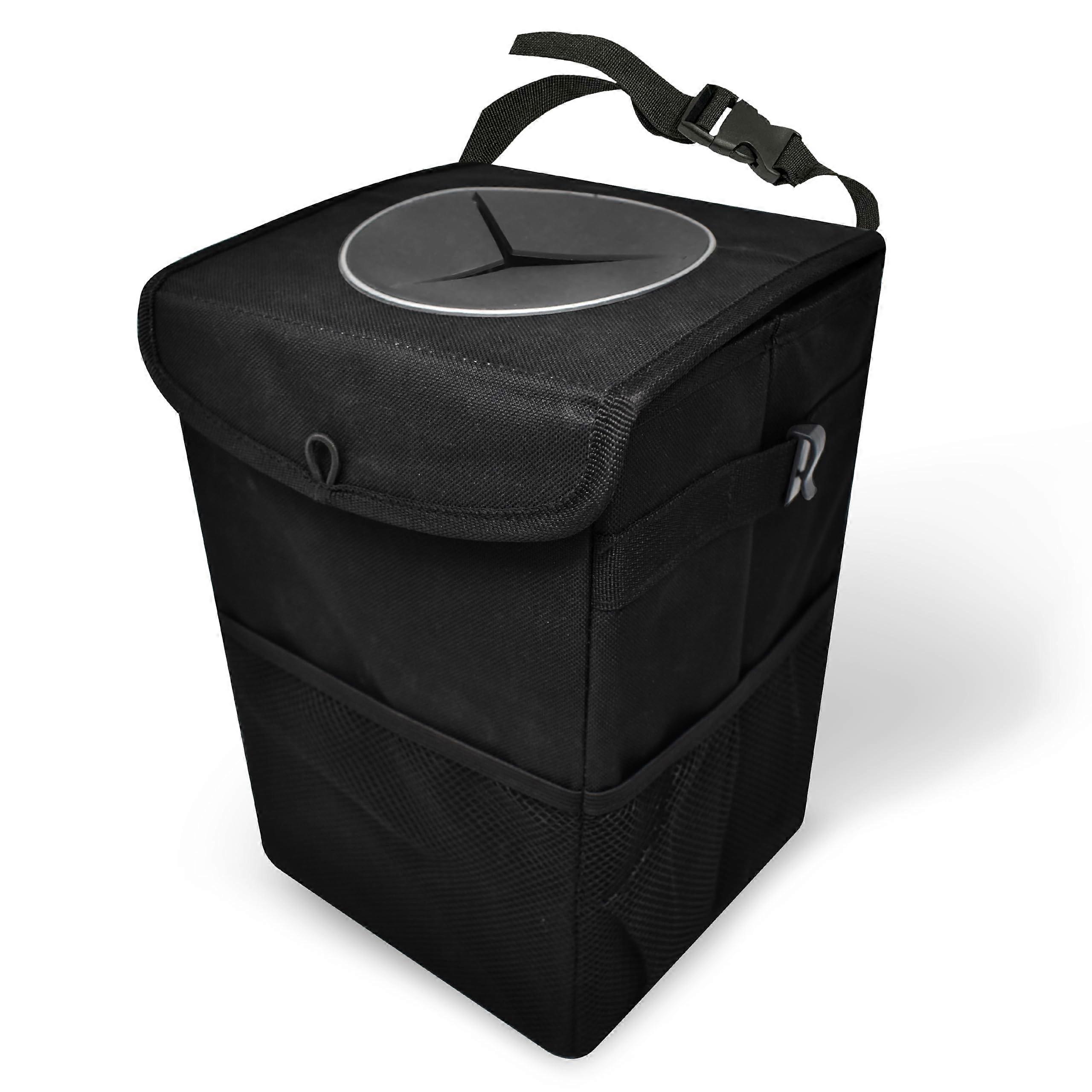 Car Trash Can with Lid for SUVs, Trucks, and Sedans - Hanging Garbage Bin, Waterproof, Compact Design, Easy to Clean