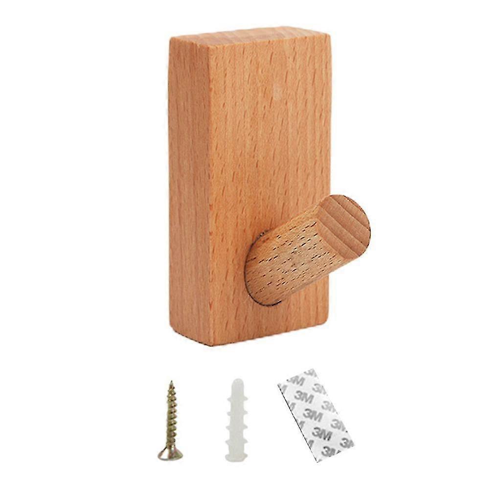 Wall Mounted Coat Hooks Towel Hooks for Hanging Scarves Purses Beech ISC