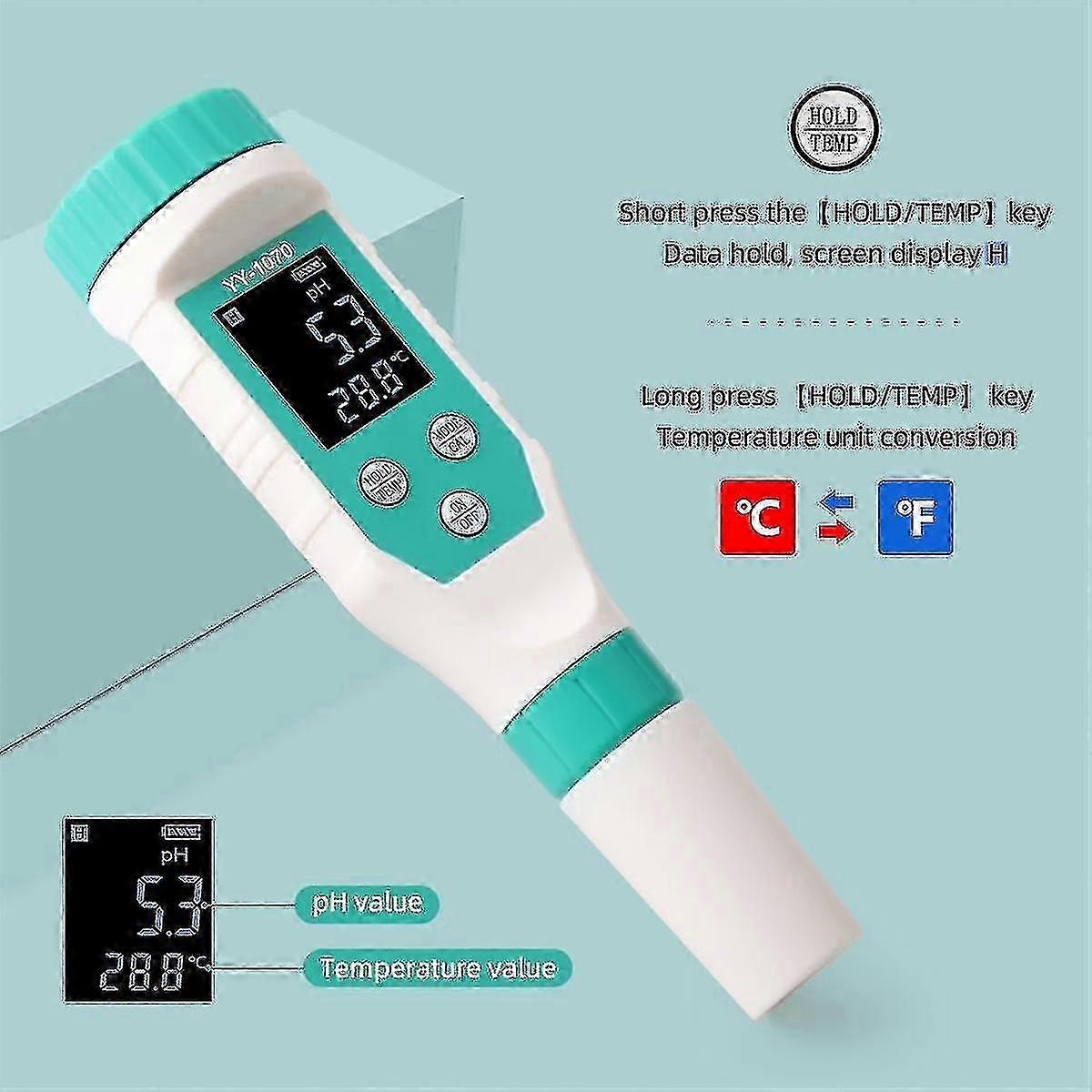 Advanced Swimming Pool Water Tester - Simultaneous Measurement of pH, Chlorine, ORP, EC, TDS, Salt