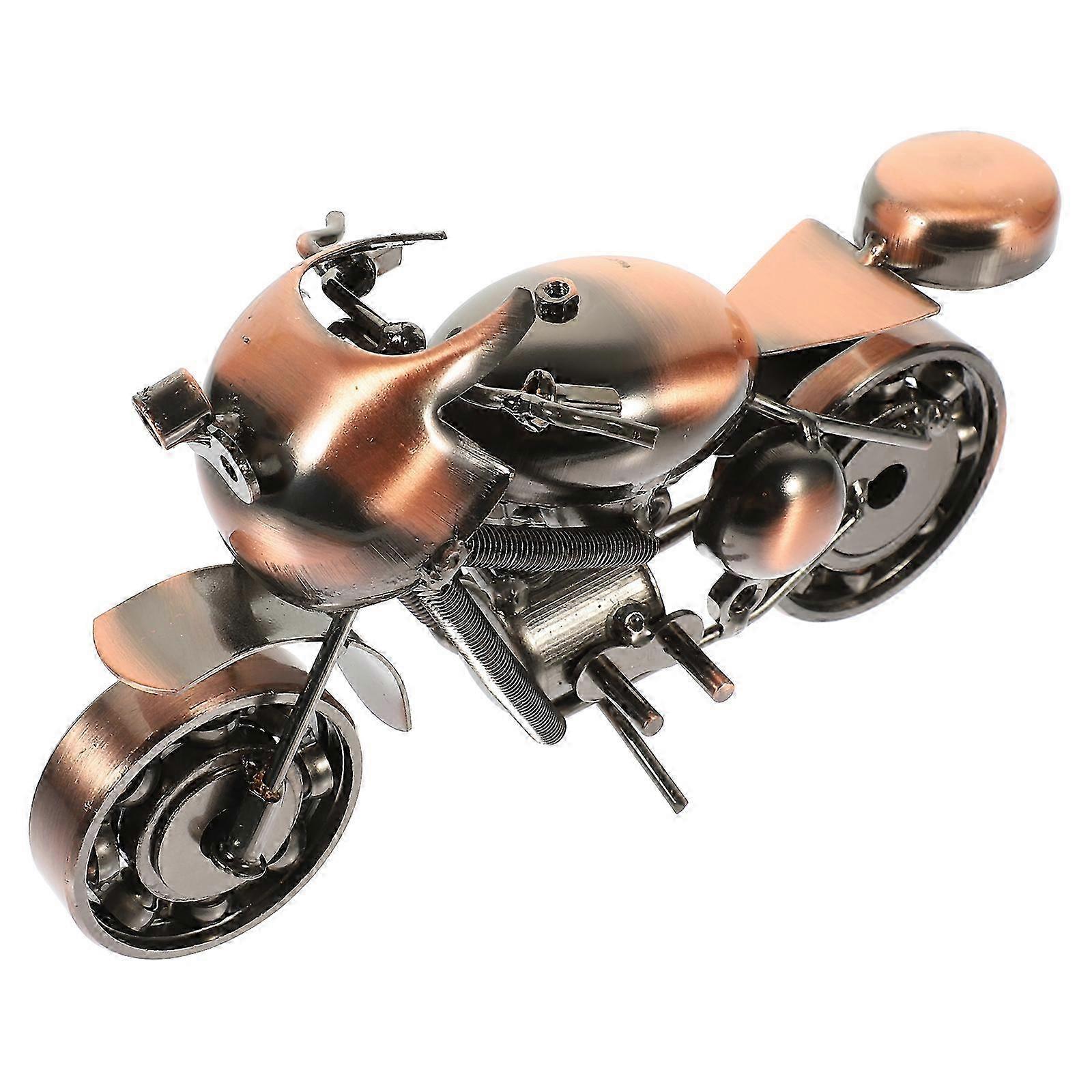 Children Motorcycle Toy Desktop Model Bronze Ornament