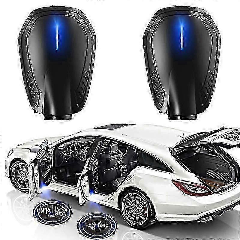 Car Door Laser Projector Led Auto Logo Lights Rechargeable Wireless Welcome Decor Light Car Accessories Laser Emblem Lamp Kits Motor Vehicle Lighting
