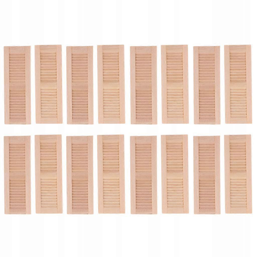 16 stykker umalet 1:12 træskodder