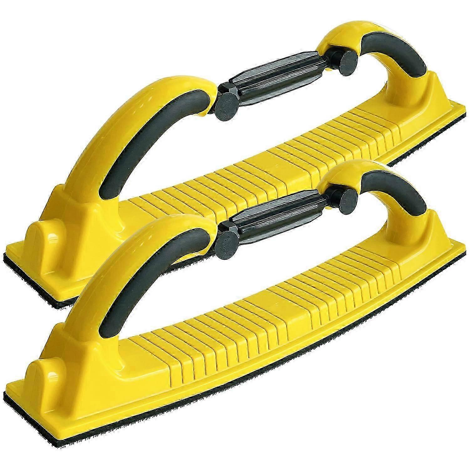 Manual Sanding Block, 2-3/4' x 15-3/4' Adjustable Radius Flex Longboard Hand Sanding Blocks with Hook & Loop Backing - 2 Pack