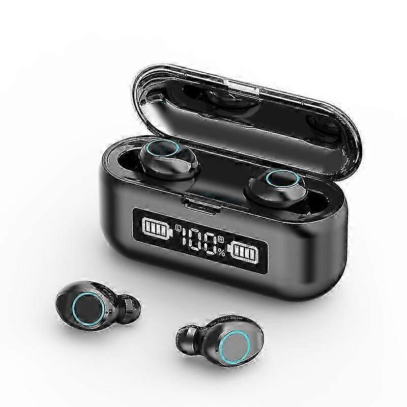 F9 Bluetooth Earphone True Wireless In-ear Bluetooth 5.1 Sunet (negru)