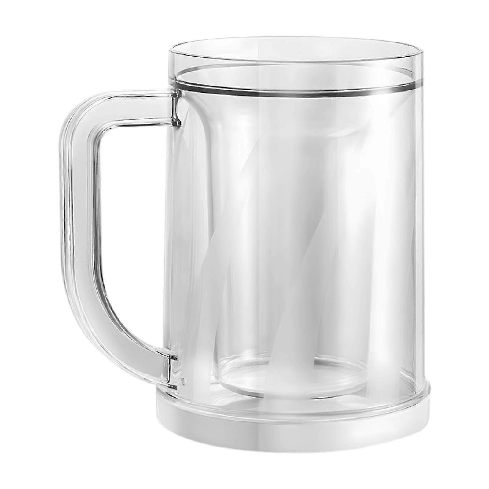 Beer Mugs for Freezer Bar Accessories Milk Double Walled Frozen Beer Glasses