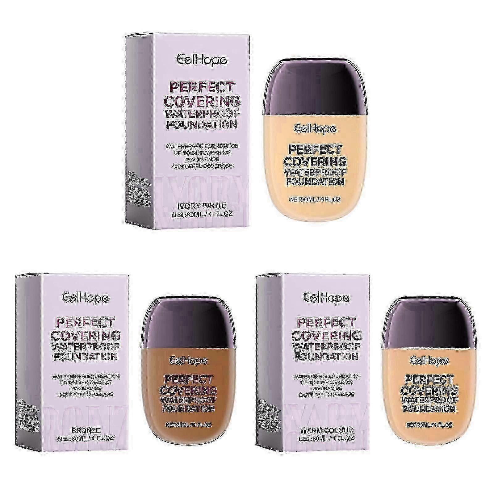 Concealer Liquid Foundation, Brightening Non-Stick Powder Refreshing Moisturizing Lightweight Moisturizing Liquid Foundation