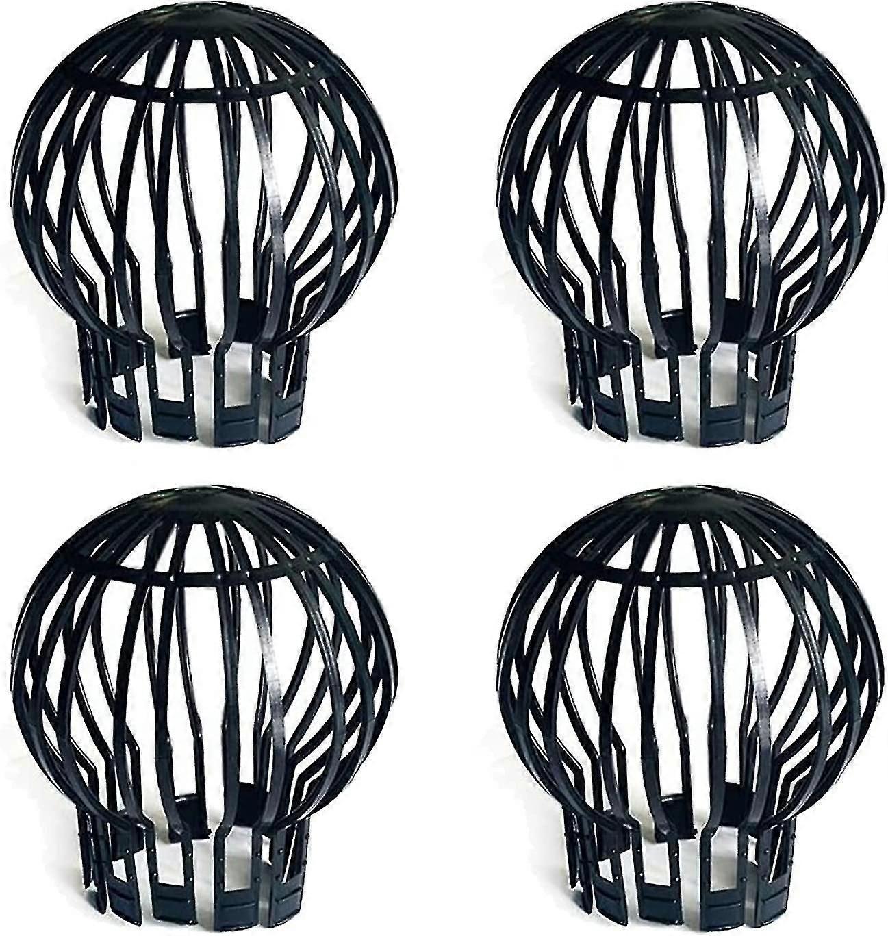 Other Sink Accessory Set Of 4 Soft Plastic Gutter Gutter Strainers To Keep Gutters Unclogged By Leaves, Moss Mud And Other Debris (black Scrollsqy)