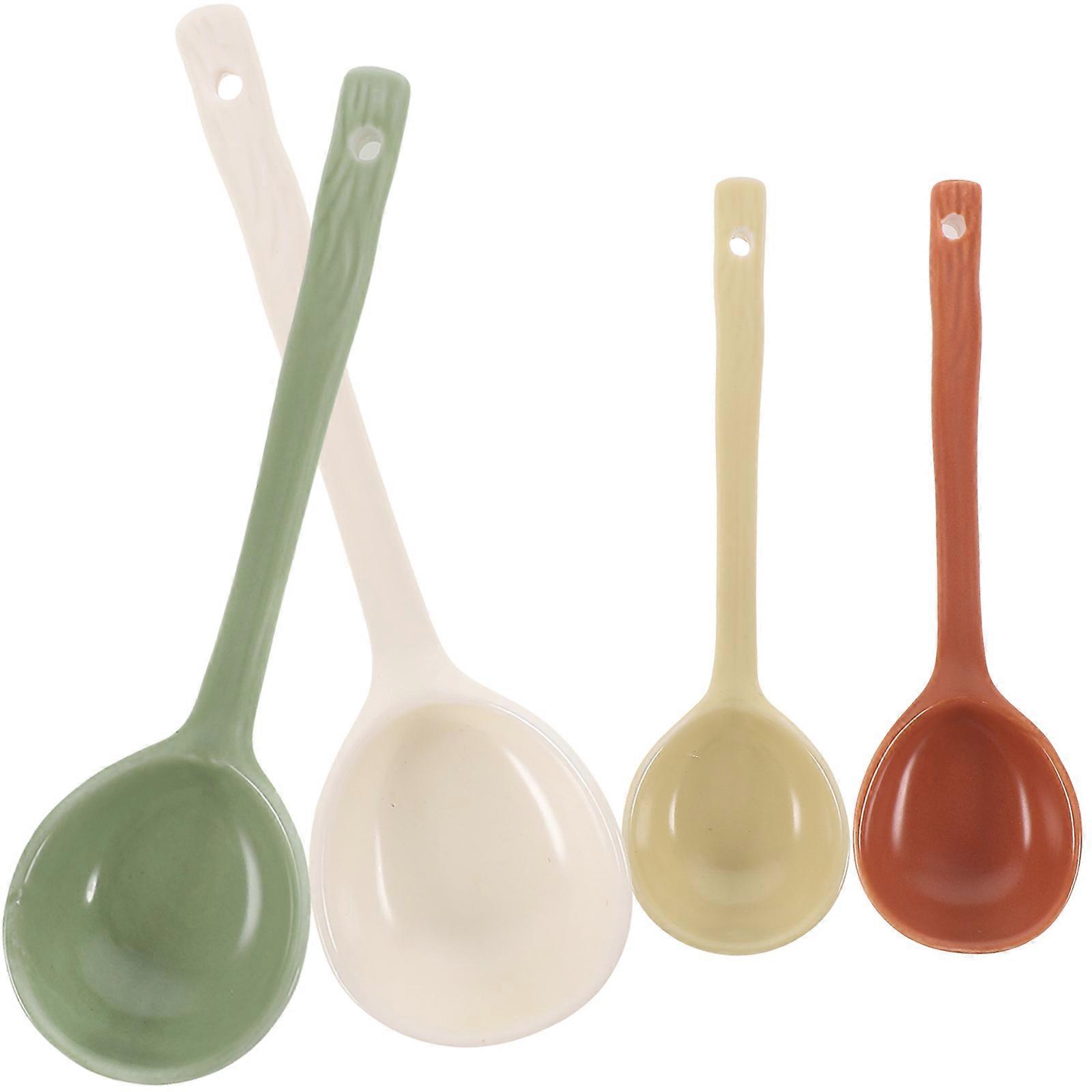 Versatile ceramic spoons, resistant to heat, excellent for serving hot dishes, unique look