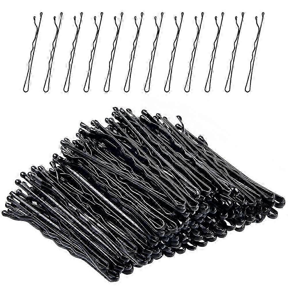 Black Hair Bob Pins Suitable for Various Brands, Bulk Box of 100 Count (2 inch)
