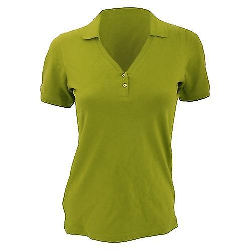 Kustom Kit Ladies Sophia Comfortec® V-Neck Short Sleeve Polo Shirt