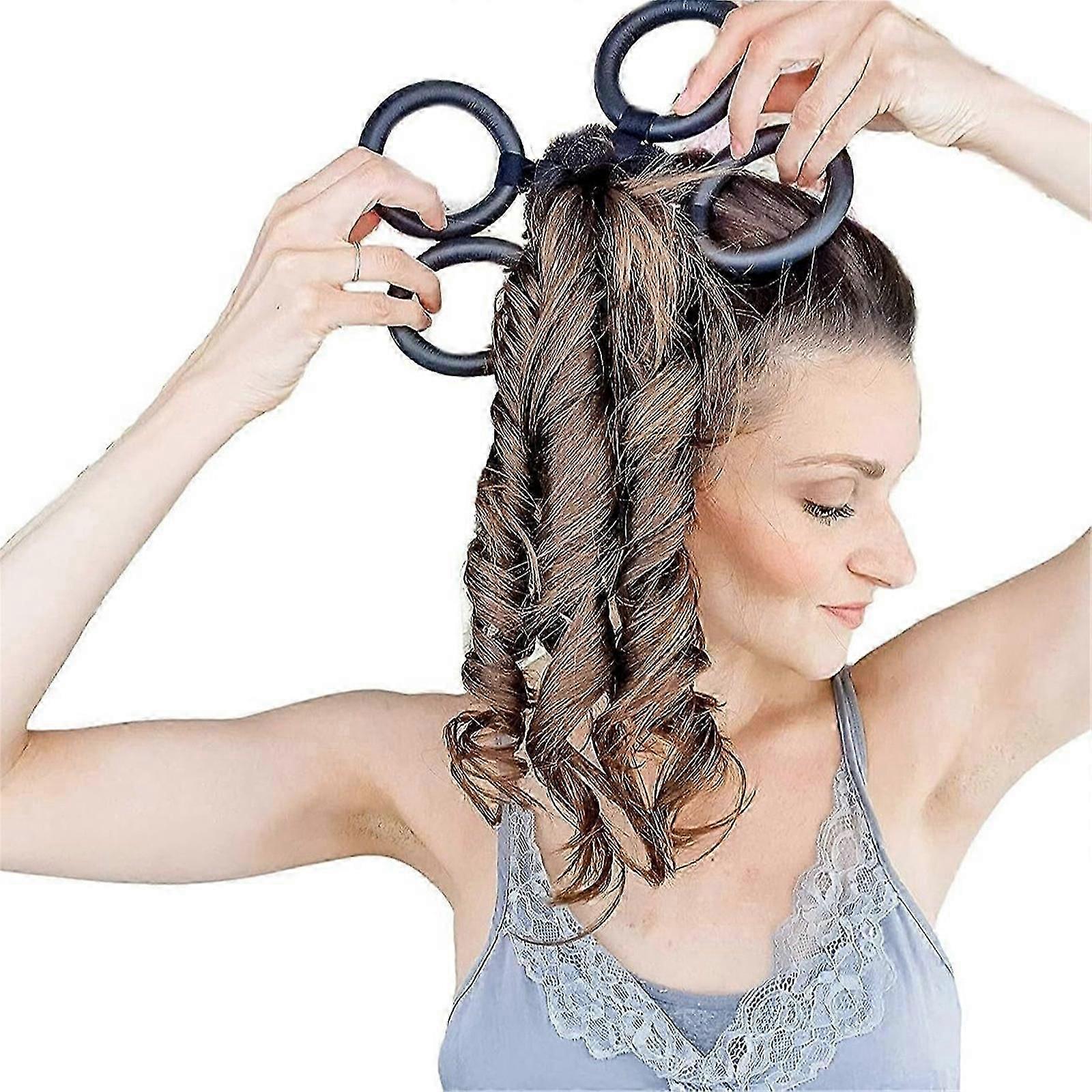 Heatless Curling Hair Roller No Heat Curls Headband Lazy Soft DIY Flower Hair Curler Styling Tool for Sleep in Overnight