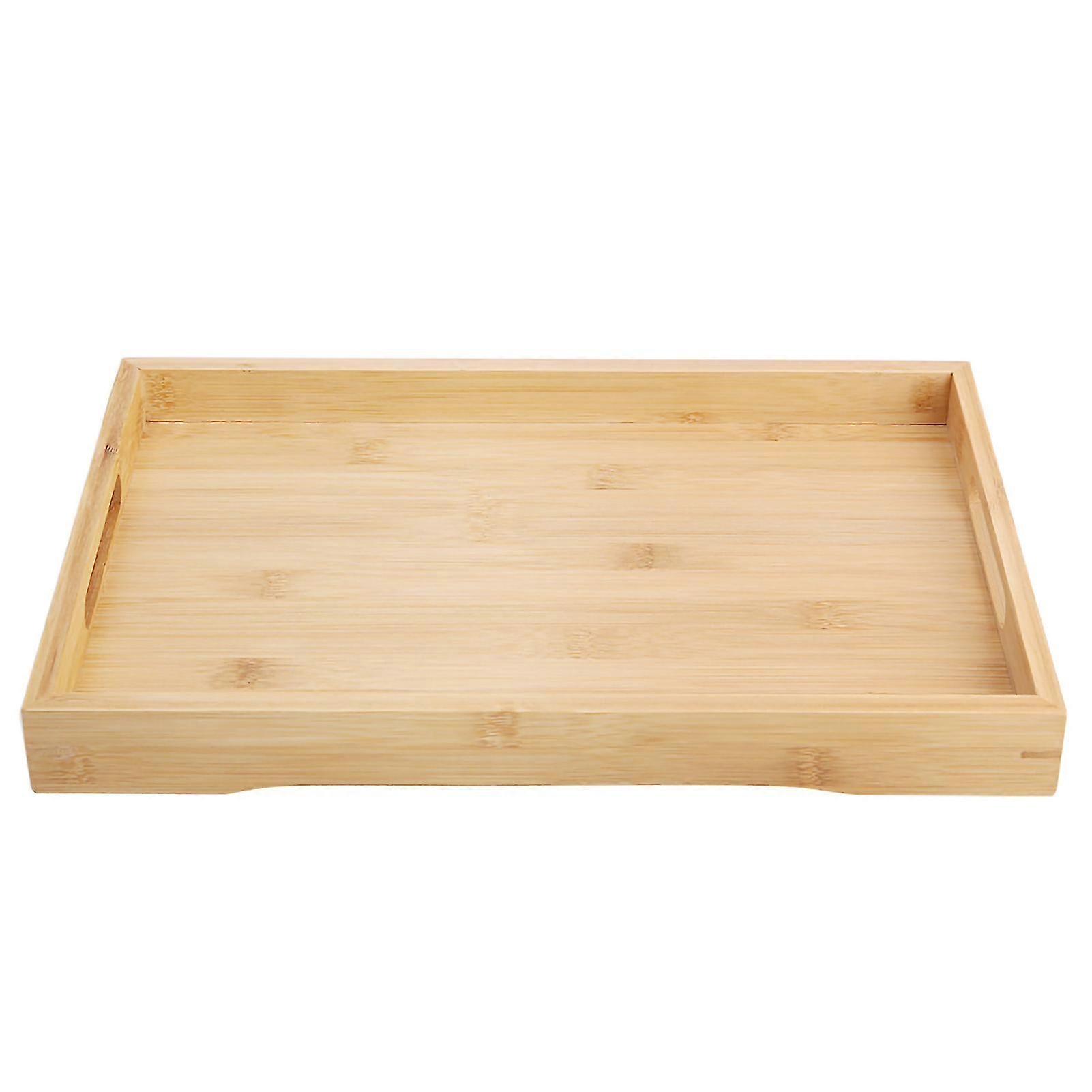 Japanese Solid Bamboo Serving Tray for Fruit & Tea - 37.5x24.5x4cm