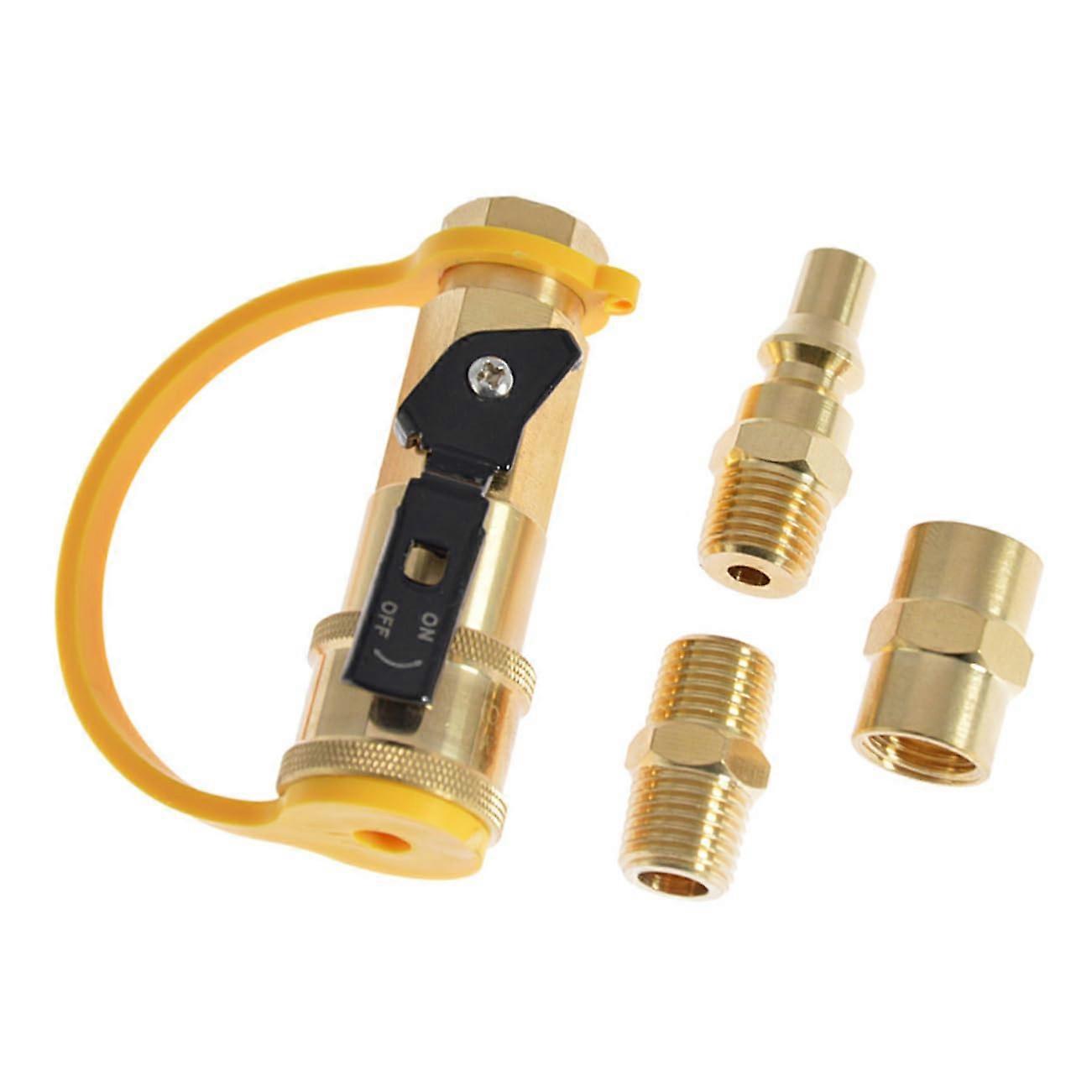 1Satz Propane hose adapter quick connection for RV and grill Robust brass construction for low pressure systems Connect grills