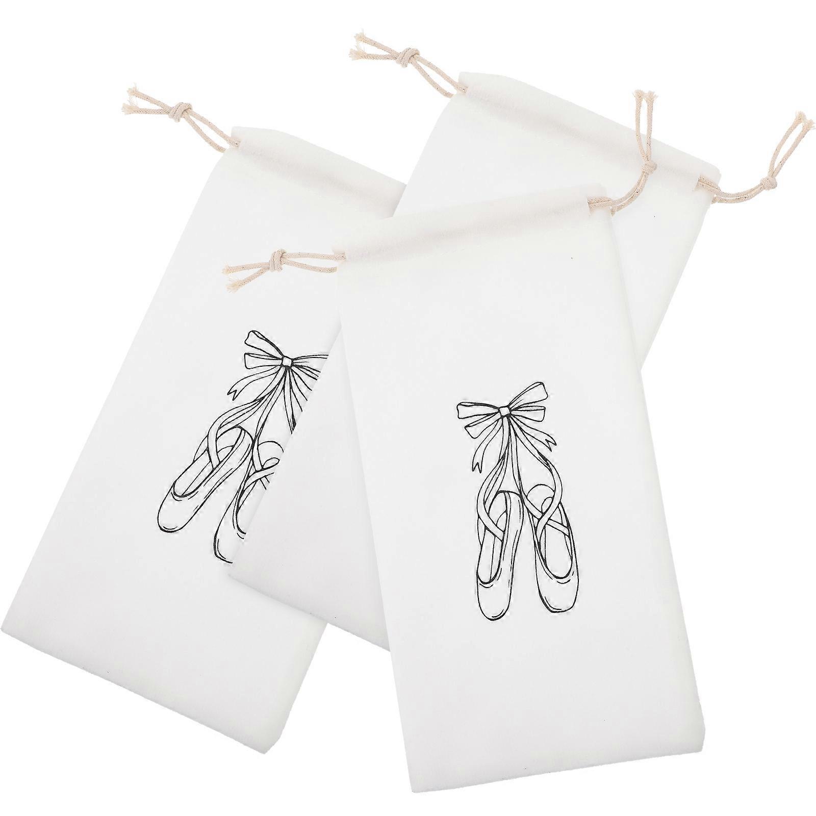 3pcs Ballet Shoes Bag Lightweight Lint Resistant Drawstring Pouches for Easy Clean Dance Shoe Storage and Organization
