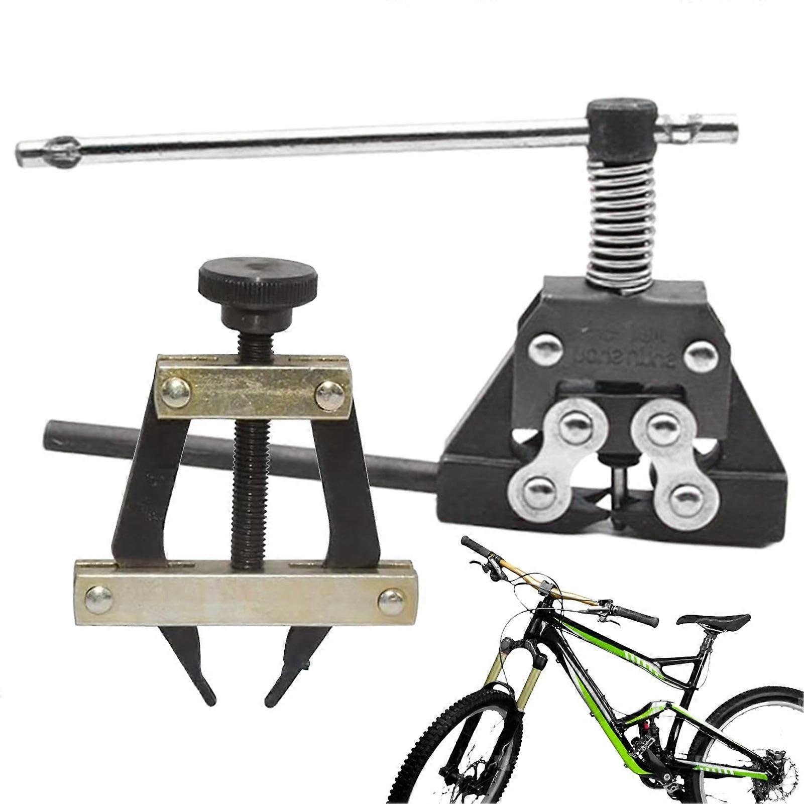 Chain Puller Tool Set - Chain Holder & Link Removal Tool for 25-60 Size Chains, Compatible with Motorcycle & Go Kart