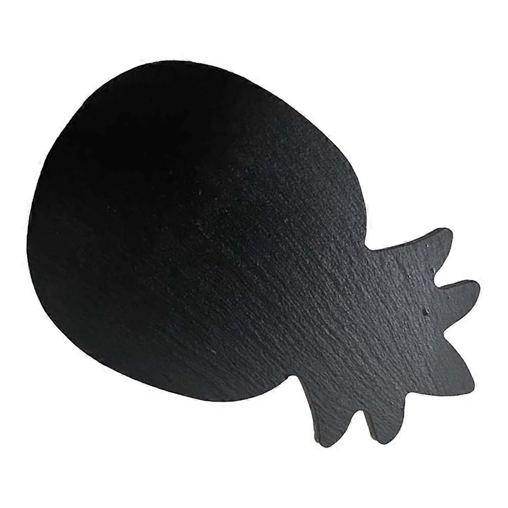 Black Dishes Pineapple Shape Plate Dessert Display Use Synthetic Material 30x20cm 1Set