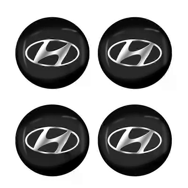 4pcs Wheel Center Hub Cap Dust-proof Covers Sticker Suitable for Hyundai I10 Elantra Getz Sonata Xg Terracan Tucson Coupe Trajet Matrix
