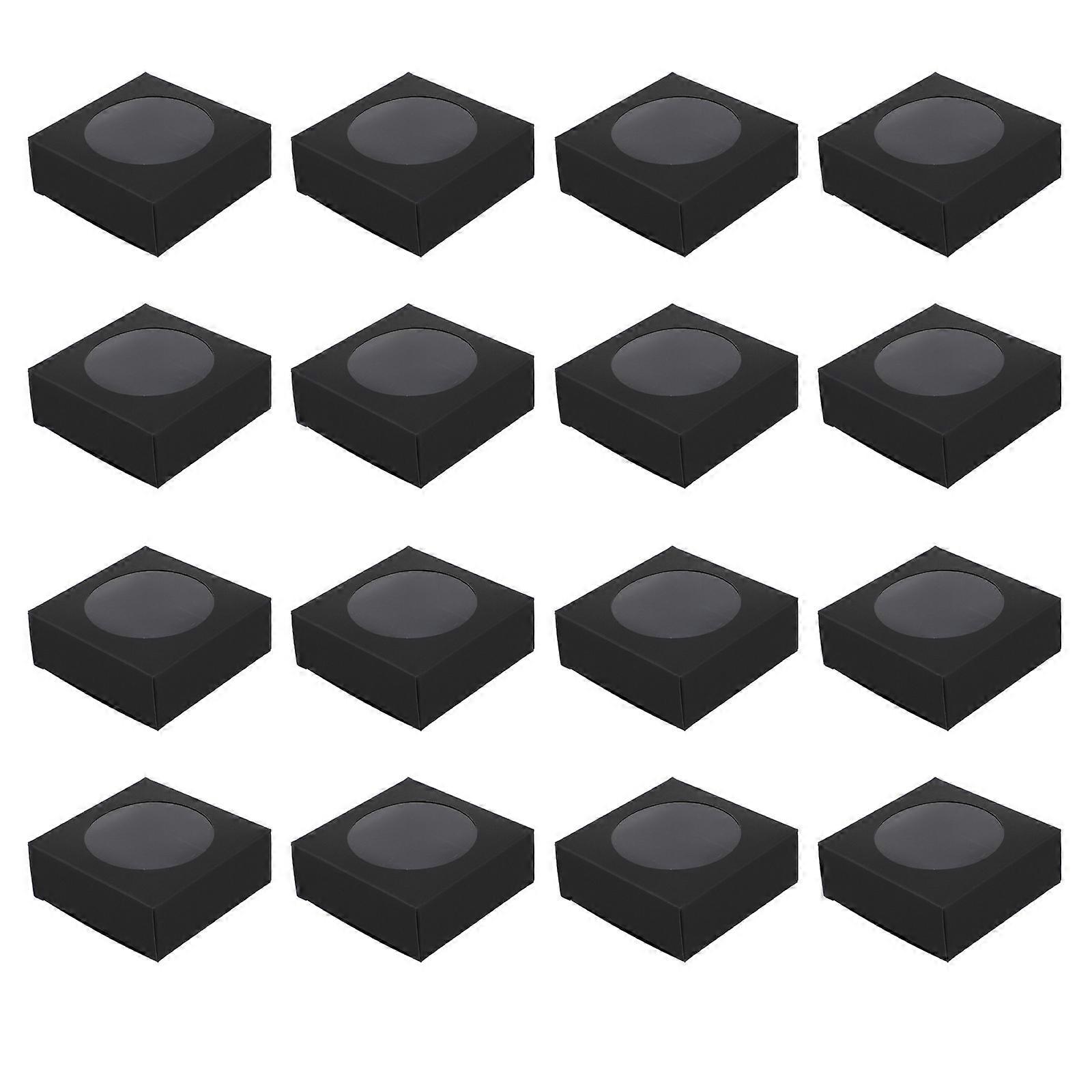 25pcs Boxes Paper Bakery Food Container Box With Clear Window Cake Packaging For Cookies Sweets And Design