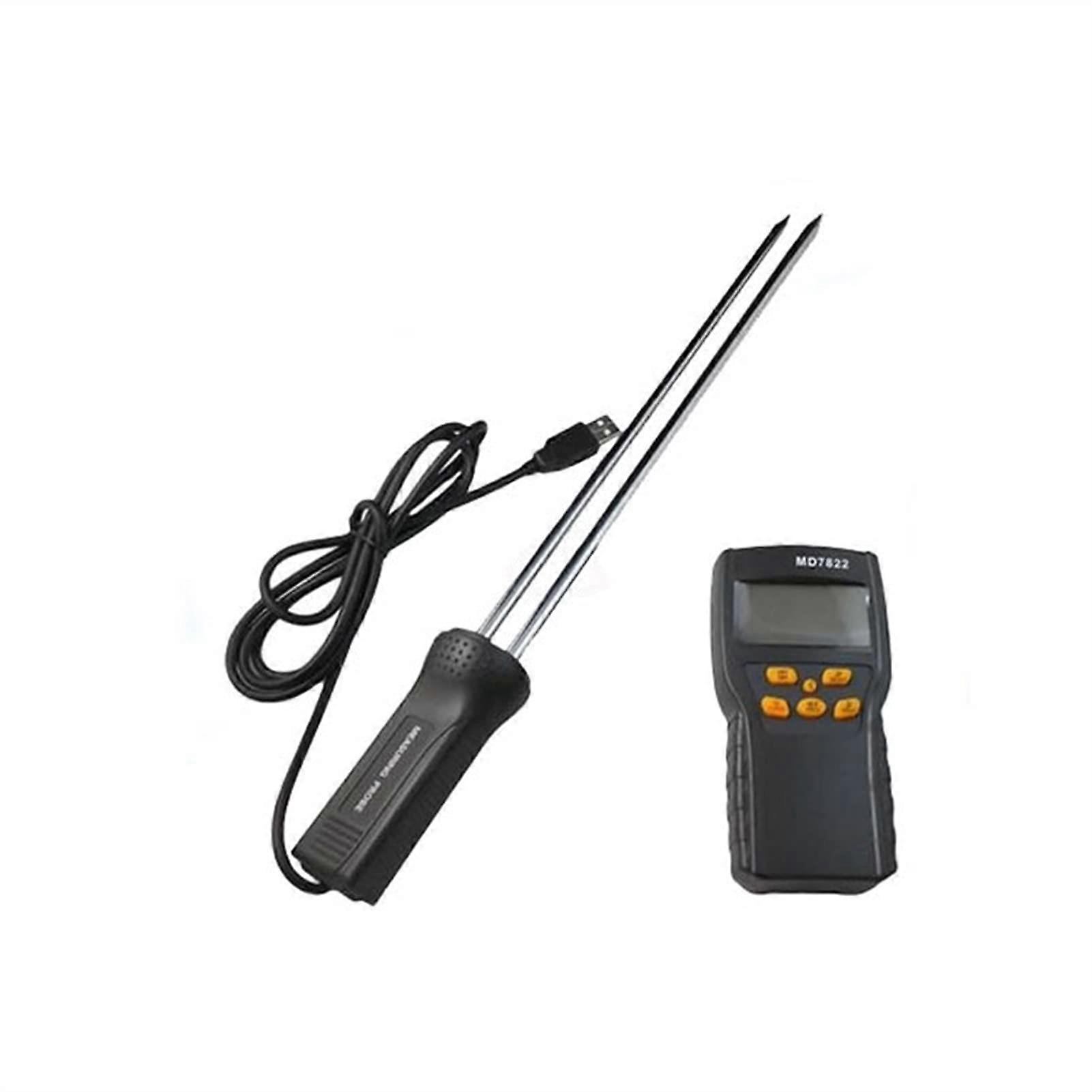 Moisture Meter for Wood and Grain, Digital Moisture Analyzer with LCD Display, Water Leak Detection, Compact Design