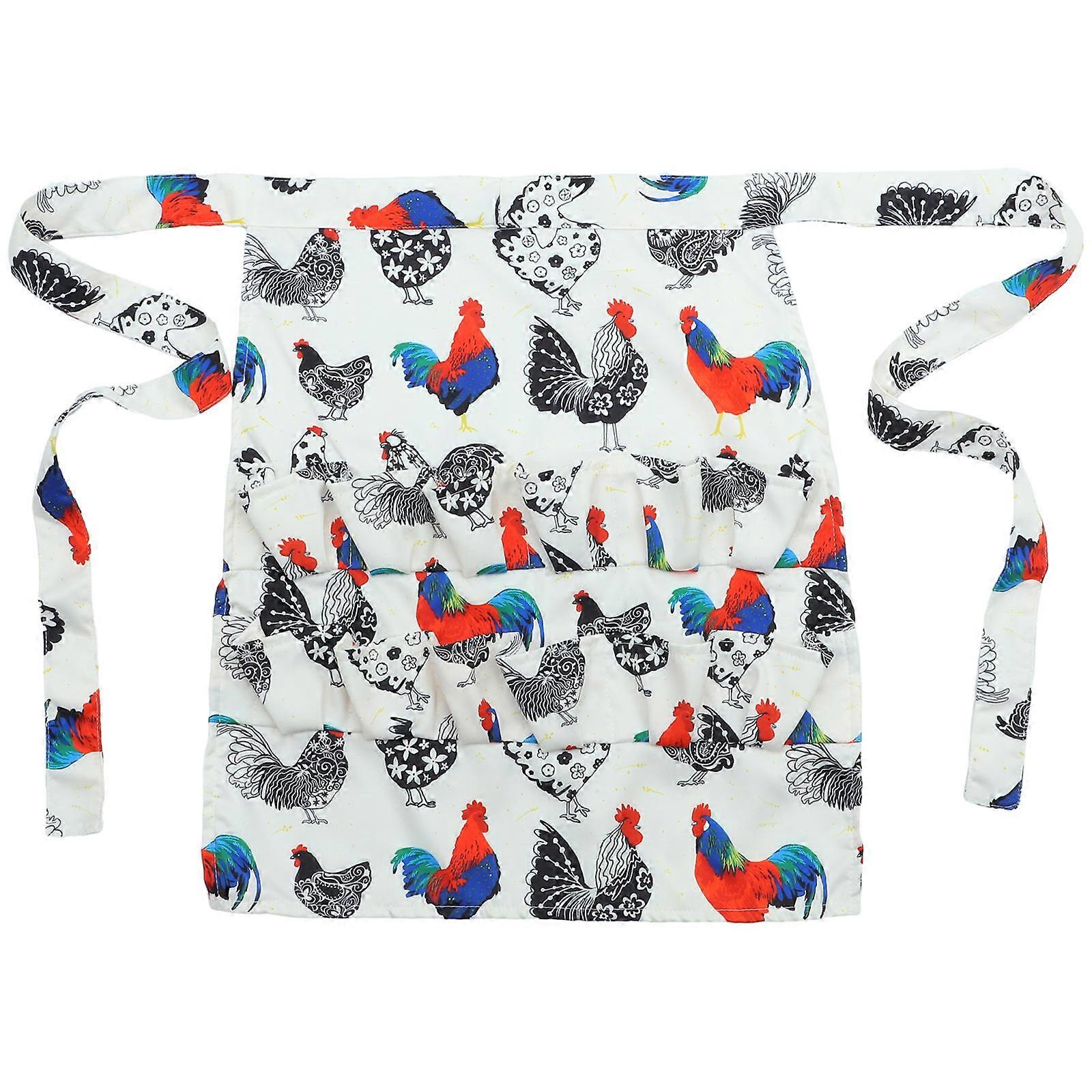 Home Apron Square Shape Polyester Material Egg Collection Hands-Free Operation Family Members 1Set